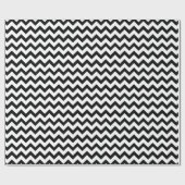 Zwart-wit Chevron Zigzag Pattern Cadeaupapier (Vlak)