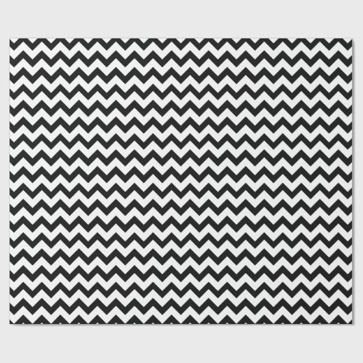 Zwart-wit Chevron Zigzag Pattern Cadeaupapier (Vlak)