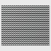 Zwart-wit Chevron Zigzag Pattern Cadeaupapier (Vlak)