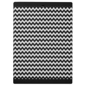Zwart-wit Chevron Zigzag Pattern Klembord (Achterkant)