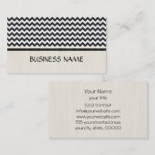 Zwart-wit Chevron Zigzag Pattern Visitekaartje (Voorkant / Achterkant)
