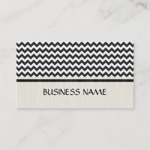 Zwart-wit Chevron Zigzag Pattern Visitekaartje
