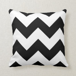 Zwart-wit Chevron Zigzag Sierkussen