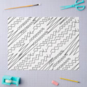 Zwart-wit Chevron Zigzag Strepen Tissuepapier (Craft)