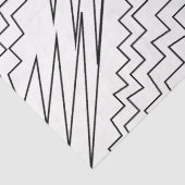 Zwart-wit Chevron Zigzag Strepen Tissuepapier (Detail)