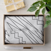 Zwart-wit Chevron Zigzag Strepen Tissuepapier (Geschenk)