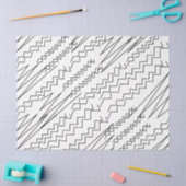 Zwart-wit Chevron Zigzag Stripes Tissuepapier (Craft)