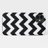 Zwart-wit Chevron Zigzap Pattern Case-Mate iPhone Case (Achterkant (horizontaal))