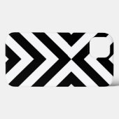 Zwart-wit Chevrons Batterij Hoesje (Achterkant (horizontaal))