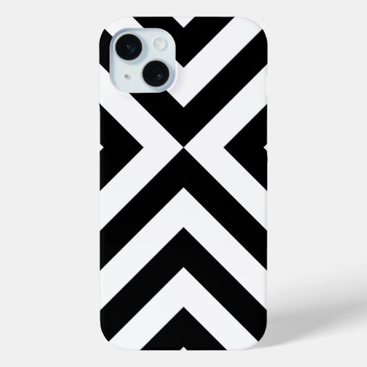 Zwart-wit chevrons Case-Mate iPhone case (Achterkant)