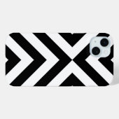 Zwart-wit chevrons Case-Mate iPhone case (Achterkant (horizontaal))