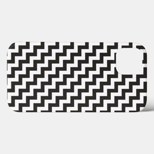 Zwart wit Chevrons iPhone 6 Xtreme Hoesje (Achterkant (horizontaal))