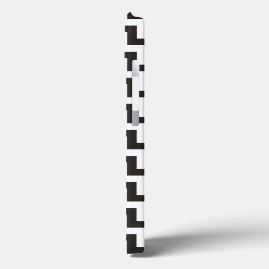 Zwart wit Chevrons iPhone 6 Xtreme Hoesje (Achterkant / Links)