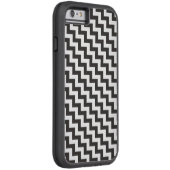 Zwart wit Chevrons iPhone 6 Xtreme Hoesje (Achterkant/Rechts)