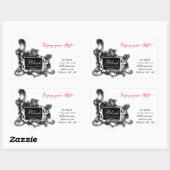 zwart-wit Chic-bedrijfsstickers Rechthoekige Sticker (Vel)