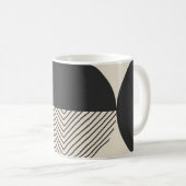 🖤 Zwart-wit Chic: de elegante Polka-Mok Koffiemok (Voorkant rechts)