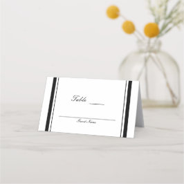 Zwart & Wit Chic Klasse Elegant Tafelnummer Plaatskaartje