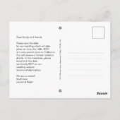 Zwart & Wit | Chic Minimal De datumfoto opslaan Briefkaart (Achterkant)