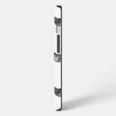 Zwart-wit chic patroon van een knuffelkat iPhone hoesje (Linkerkant)