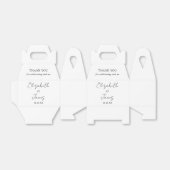 Zwart-wit Chic Script bruiloft Bedankt Bedankdoosjes (Uitgevouwen)