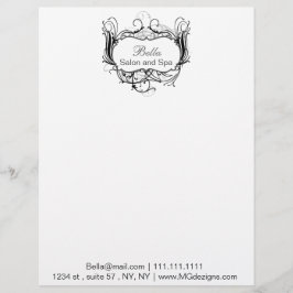 zwart-wit Chic Zakelijke briefhoofden Persoonlijk Briefhoofd