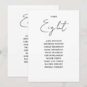 Zwart-wit Chic Zitting Grafiek Tafelnummer (Voorkant / Achterkant)