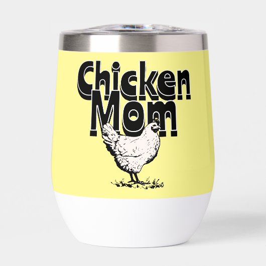 Zwart-wit Chicken Mom gepersonaliseerd (Voorkant)