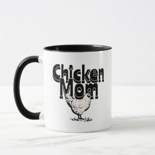 Zwart-wit  Chicken Mom Mok