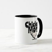 Zwart-wit Chicken Mom Mok (Voorkant rechts)