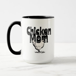 Zwart-wit  Chicken Mom Mok