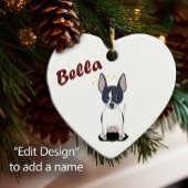 Zwart Wit Chihuahua Engel Keramisch Ornament