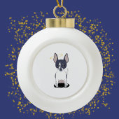 Zwart Wit Chihuahua Engel Keramische Bal Ornament