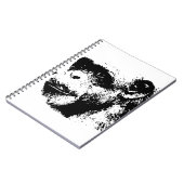 Zwart-Wit Chimpansee Pop Art Notitieboek (Linkerzijde)