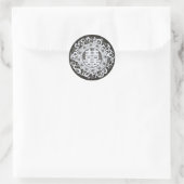 Zwart-wit Chinees Dubbel Geluk Stickers (Tas)