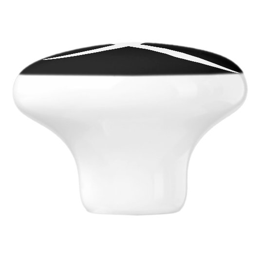 Zwart-wit Chinees Liefdessymbool Keramische Knop (Zijkant)