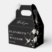 Zwart-wit Chinoiserie bruiloft Dank u Bedankdoosjes (Achterkant)