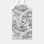 Zwart Wit Chinoiserie bruiloft Dank u Gift Label Cadeaulabel (Achterkant)