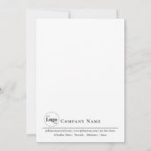 Zwart-wit chique typografie Business Open House Kaart (Achterkant)