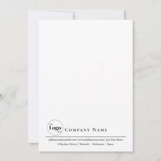 Zwart-wit chique typografie Business Open House Kaart (Achterkant)