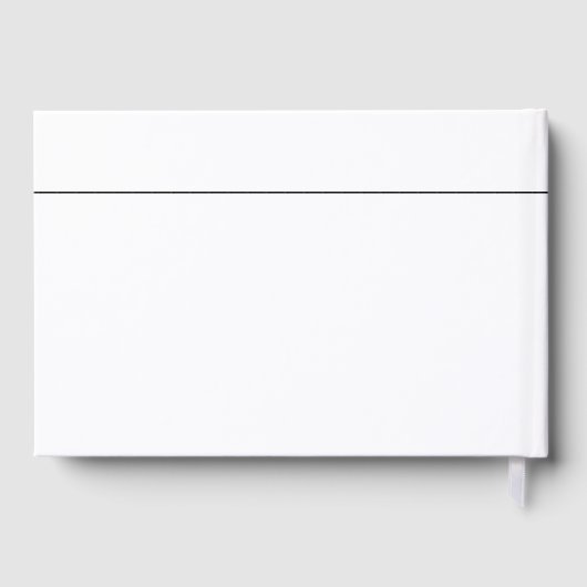 Zwart, wit chique typografie minimalistische bruil gastenboek (Achterkant)