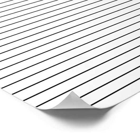 Zwart-wit Christelijk kruis minimalistisch Poster (Hoek)