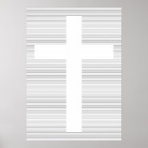 Zwart-wit Christelijk kruis minimalistisch