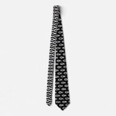 Zwart-wit Christelijk vissymbool Necktie Stropdas (Achterkant)