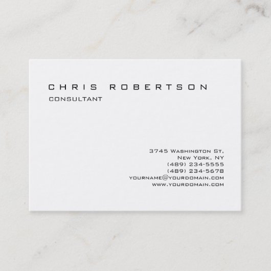 Zwart Wit Chubby Trendy Charmant Visitekaartje (Voorkant)