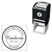 Zwart-wit Circle Professional Logo Zelfinktende Stempel (In situ)