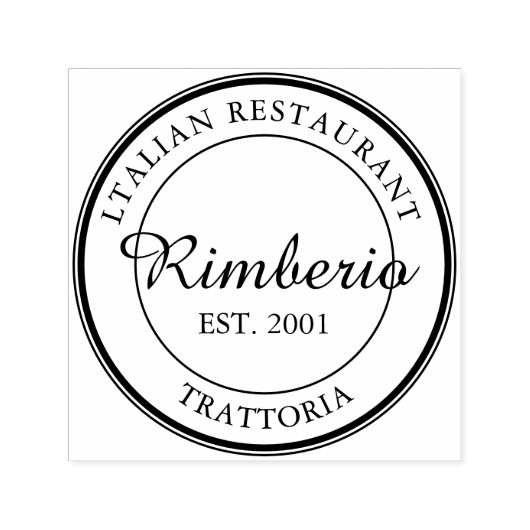 Zwart-wit Circle Professional Logo Zelfinktende Stempel (Design)