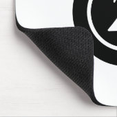 Zwart-wit cirkel custom initiaal muismat (Hoek)