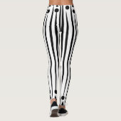 Zwart-wit cirkel driehoek streeppatroon leggings (Achterkant)