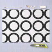 Zwart-wit cirkel geometrisch patroon tissuepapier (Craft)