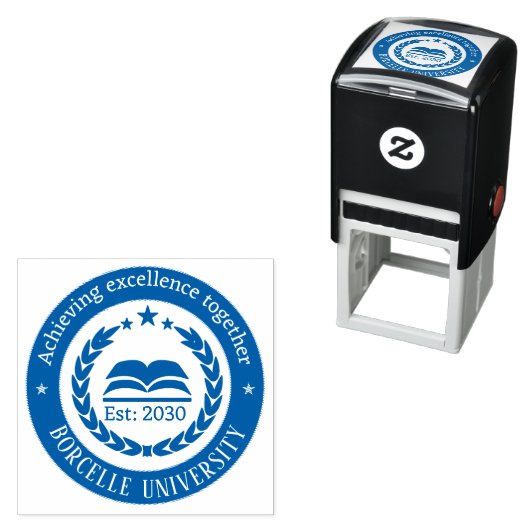 Zwart-Wit Cirkel Professioneel Stempel Logo (In situ)